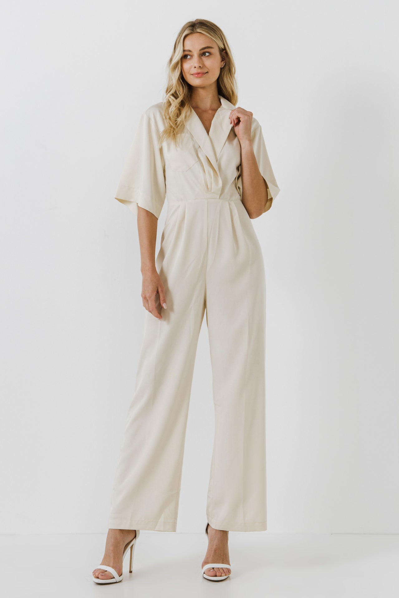 ENDLESS ROSE - Jumpsuit with Pleated Detail - JUMPSUITS available at Objectrare