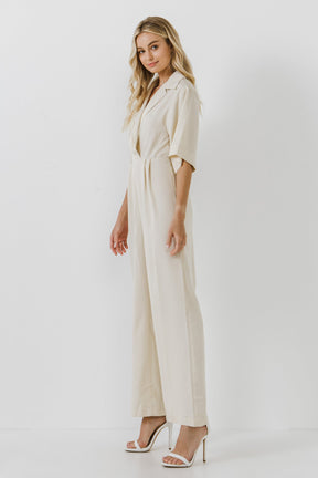 ENDLESS ROSE - Jumpsuit with Pleated Detail - JUMPSUITS available at Objectrare