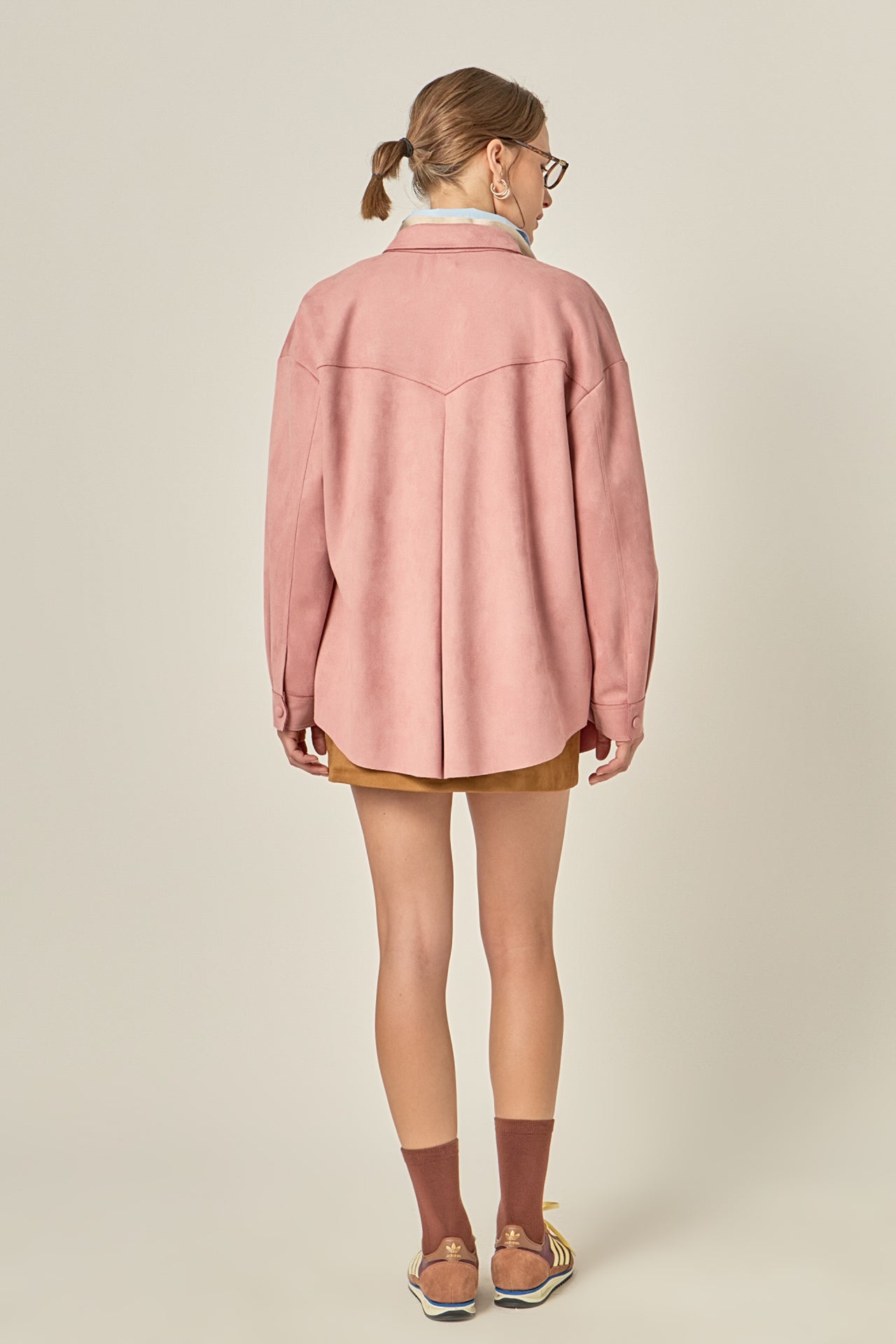 ENGLISH FACTORY - Faux Suede Oversized Shirts - BLOUSES available at Objectrare
