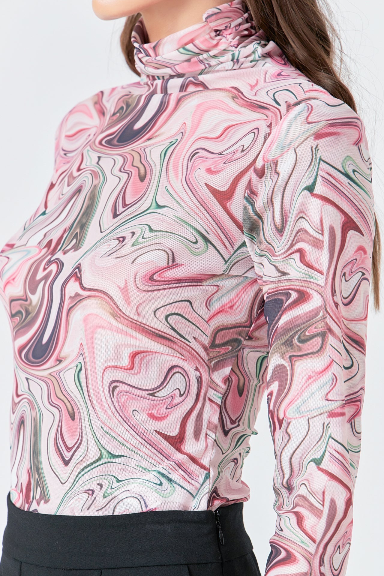 GREY LAB - Print Mesh Top - TOPS available at Objectrare