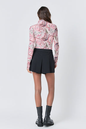 GREY LAB - Print Mesh Top - TOPS available at Objectrare