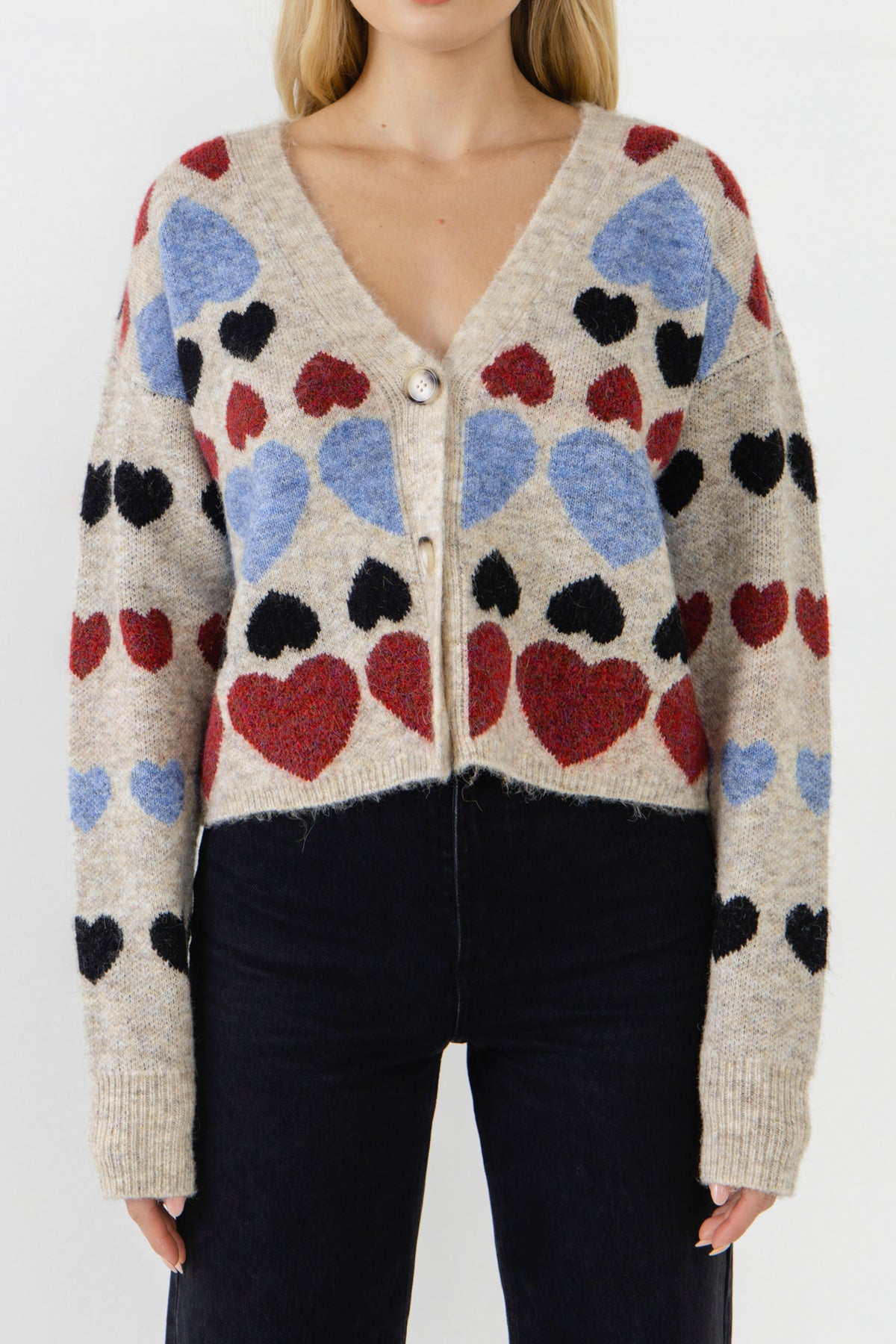 FREE THE ROSES - Heart Cardigan - SWEATERS & KNITS available at Objectrare