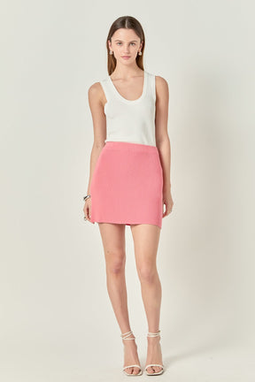 ENGLISH FACTORY - Knitted Mini Skirt - SKIRTS available at Objectrare