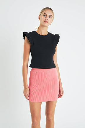 ENGLISH FACTORY - English Factory - Knitted Mini Skirt - SKIRTS available at Objectrare