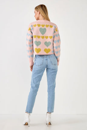 FREE THE ROSES - Free The Roses - Pastel Heart Cardigan - CARDIGANS available at Objectrare