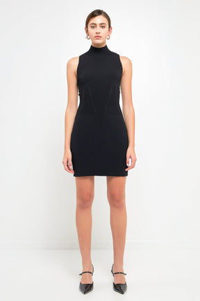 ENDLESS ROSE - Mock Neck Sweater Dress - DRESSES available at Objectrare