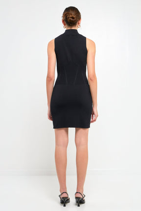 ENDLESS ROSE - Mock Neck Sweater Dress - DRESSES available at Objectrare