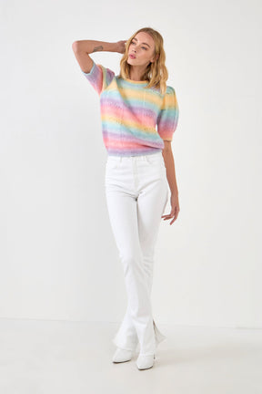 ENGLISH FACTORY - English Factory - Multi Color Knit Top - SWEATERS & KNITS available at Objectrare