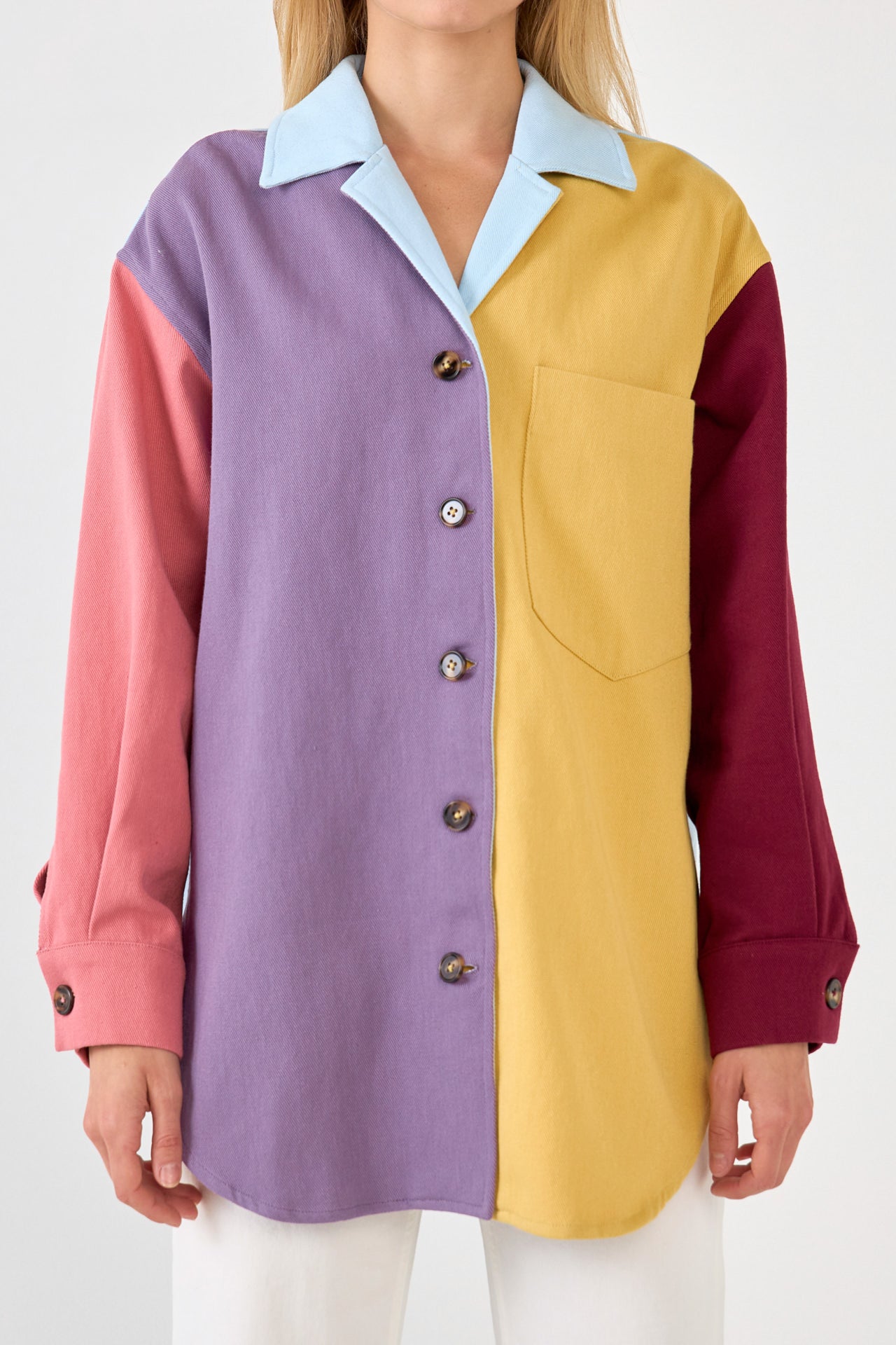 ENGLISH FACTORY - English Factory - Color Block Shirts Jacket - JACKETS available at Objectrare