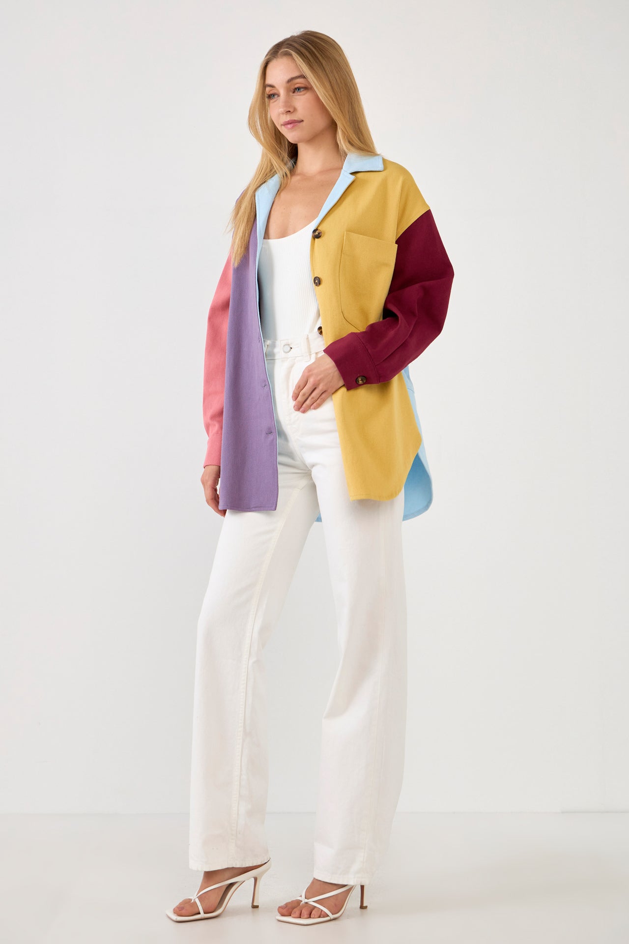 ENGLISH FACTORY - Color Block Shirts Jacket - JACKETS available at Objectrare