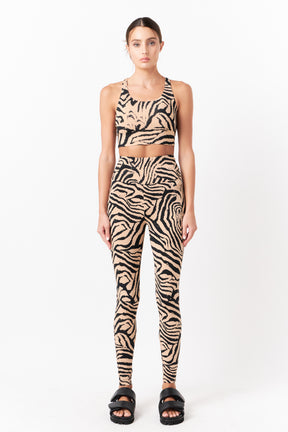 GREY LAB - Animal Print Leggings - PANTS available at Objectrare
