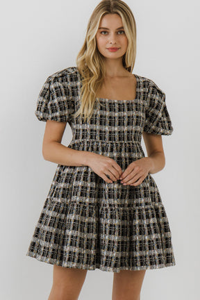 ENGLISH FACTORY - English Factory - Tweed Mini Dress - DRESSES available at Objectrare