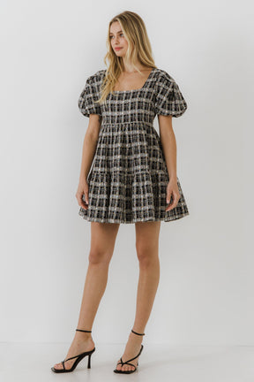 ENGLISH FACTORY - Tweed Mini Dress - DRESSES available at Objectrare