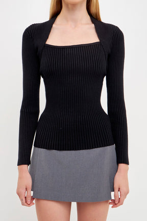 ENDLESS ROSE - Endless Rose - Fitted Knit Top - SWEATERS & KNITS available at Objectrare