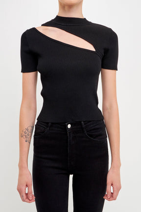 ENDLESS ROSE - Endless Rose - Cut Out Knit Top - Sale - SWEATERS & KNITS available at Objectrare