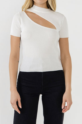 ENDLESS ROSE - Cut Out Knit Top - SWEATERS & KNITS available at Objectrare