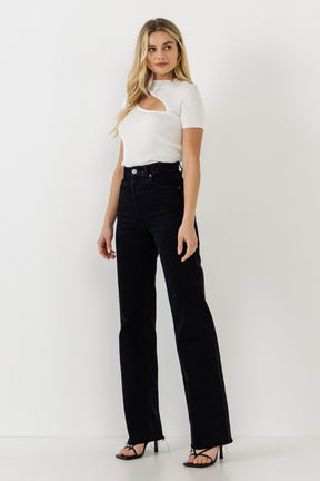 ENDLESS ROSE - Cut Out Knit Top - SWEATERS & KNITS available at Objectrare