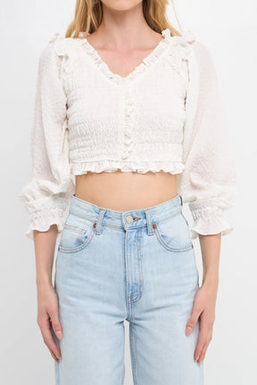 ENDLESS ROSE - Smocked Top - TOPS available at Objectrare