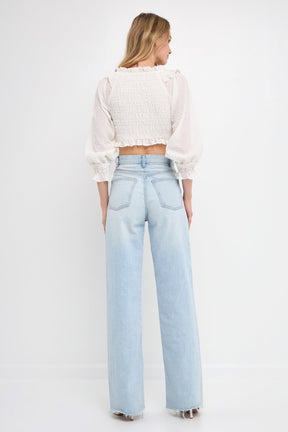 ENDLESS ROSE - Smocked Top - TOPS available at Objectrare