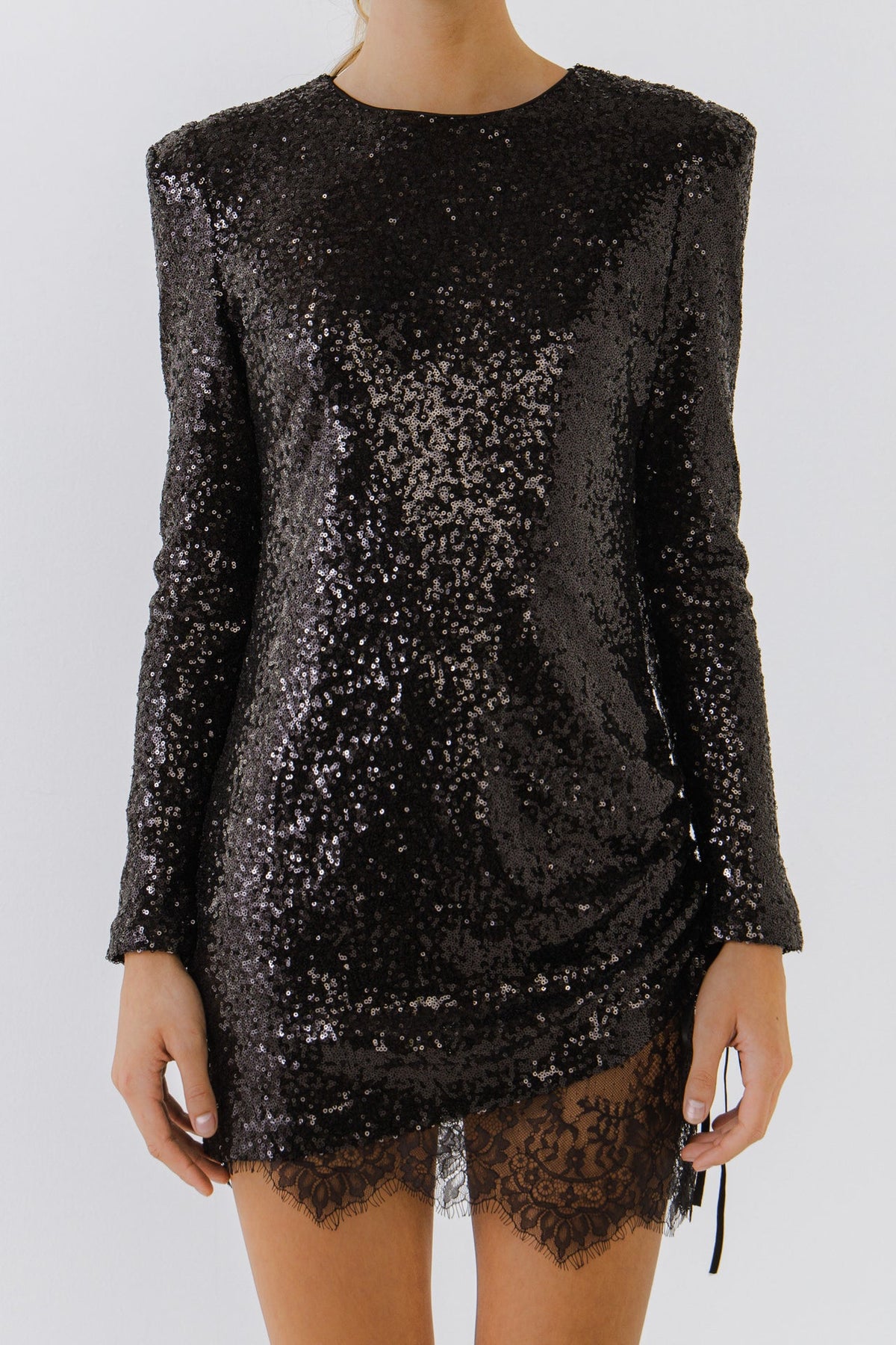 ENDLESS ROSE - Sequins Dress with Lace - DRESSES available at Objectrare