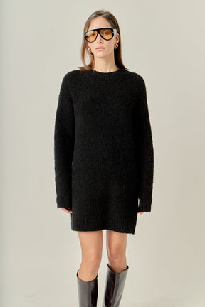 ENGLISH FACTORY - Cozy Round Sweater Dress - DRESSES available at Objectrare