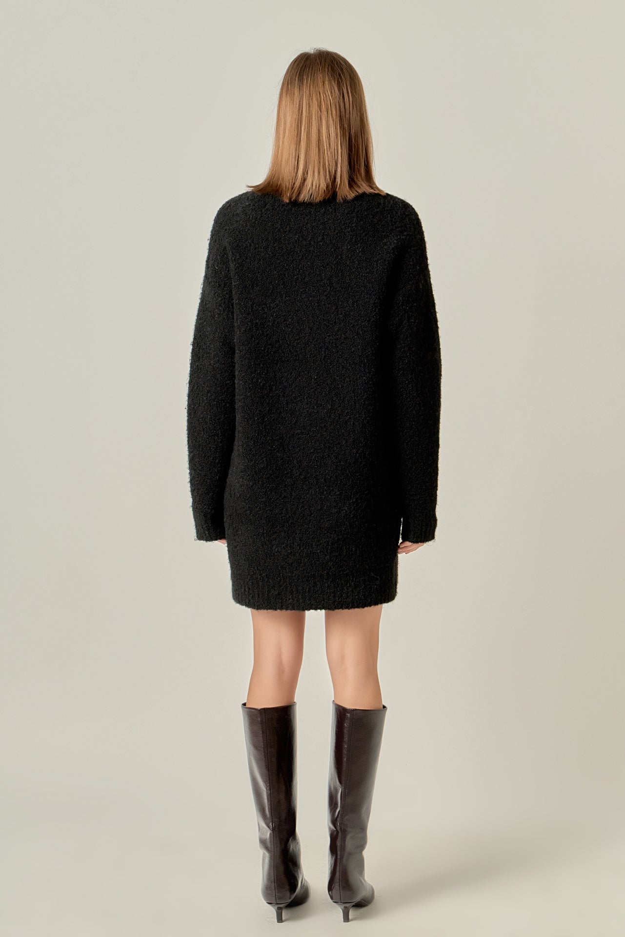 ENGLISH FACTORY - Cozy Round Sweater Dress - DRESSES available at Objectrare