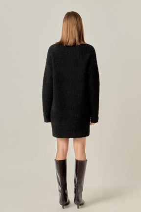 ENGLISH FACTORY - Cozy Round Sweater Dress - DRESSES available at Objectrare