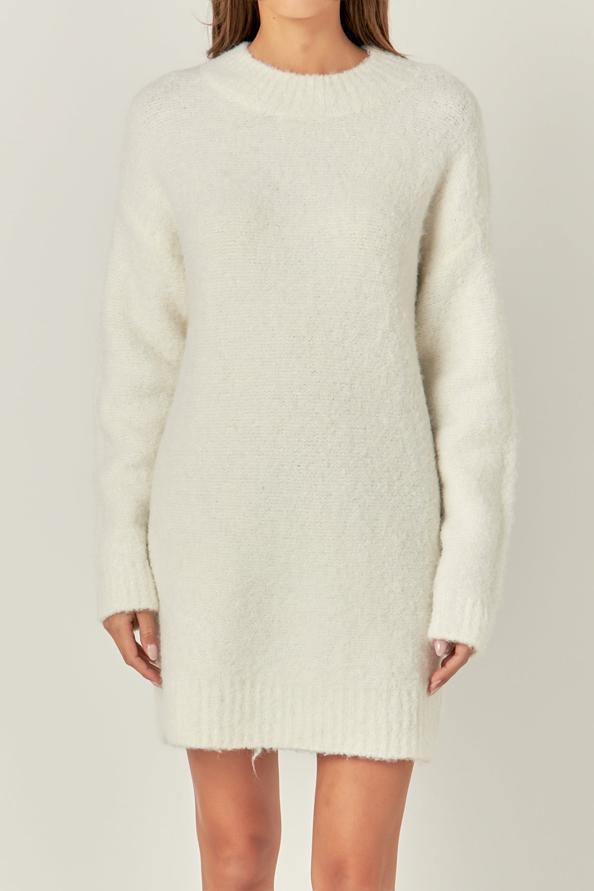 ENGLISH FACTORY - Long-Sleeved Sweater Dress - DRESSES available at Objectrare