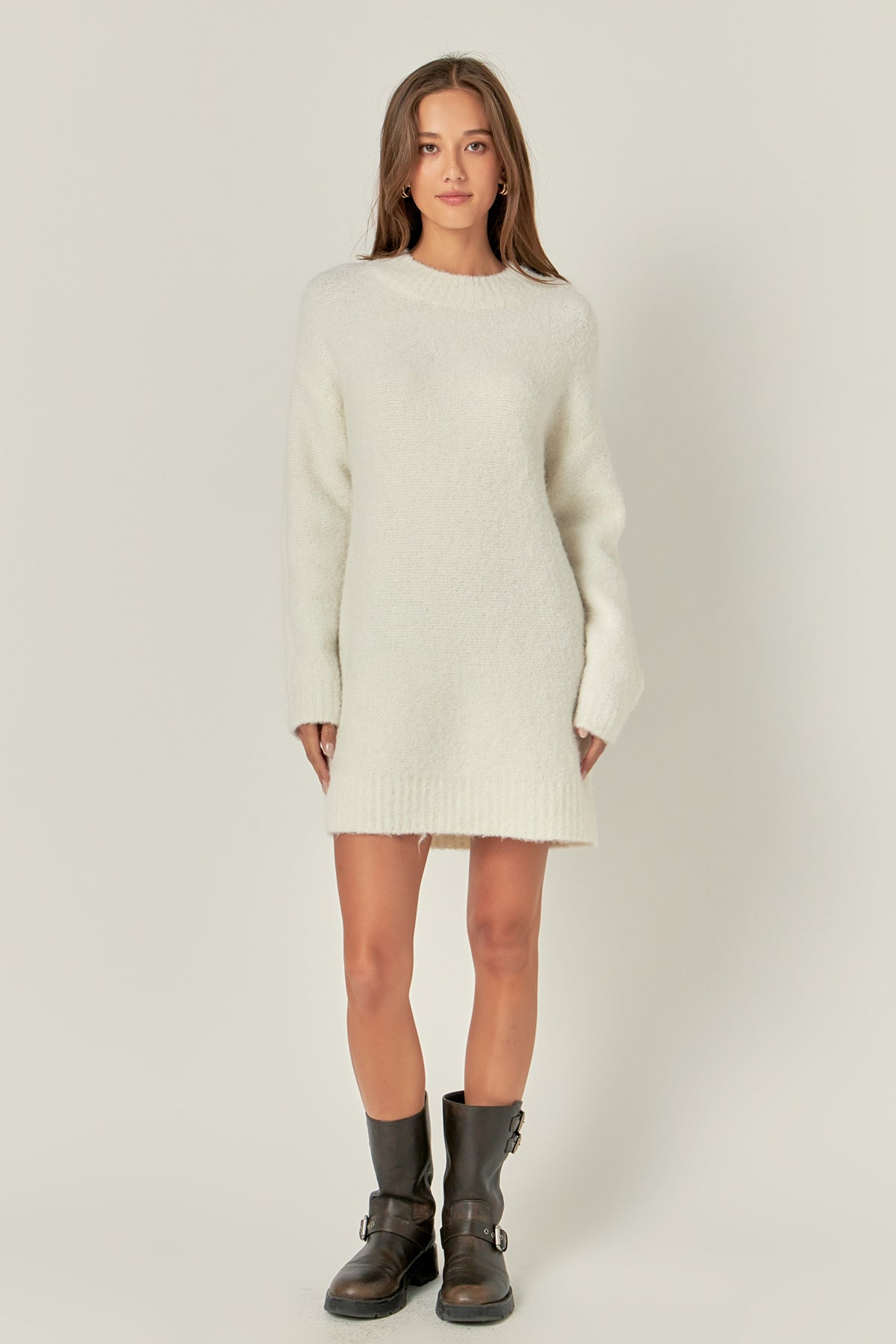 ENGLISH FACTORY - Long-Sleeved Sweater Dress - DRESSES available at Objectrare