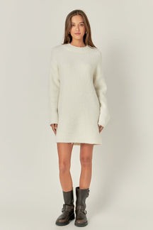 ENGLISH FACTORY - Cozy Round Sweater Dress - DRESSES available at Objectrare