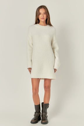 ENGLISH FACTORY - Cozy Round Sweater Dress - DRESSES available at Objectrare