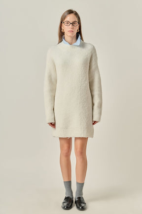ENGLISH FACTORY - Cozy Round Sweater Dress - DRESSES available at Objectrare