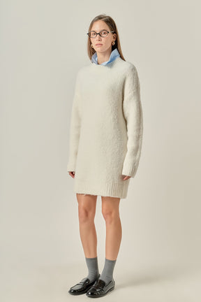 ENGLISH FACTORY - Cozy Round Sweater Dress - DRESSES available at Objectrare