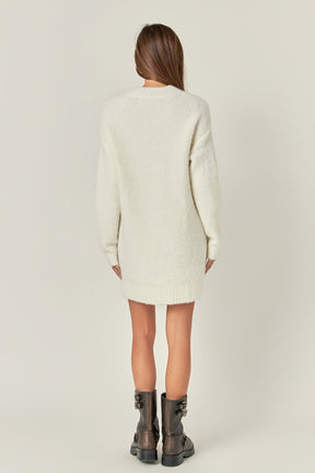 ENGLISH FACTORY - Cozy Round Sweater Dress - DRESSES available at Objectrare