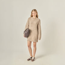 ENGLISH FACTORY - Cozy Round Sweater Dress - DRESSES available at Objectrare
