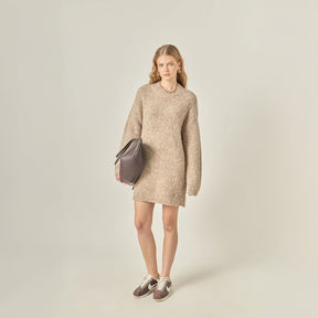 ENGLISH FACTORY - Cozy Round Sweater Dress - DRESSES available at Objectrare