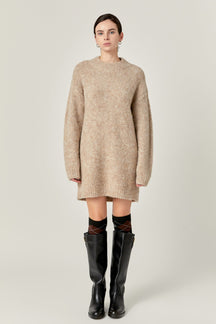 ENGLISH FACTORY - Cozy Round Sweater Dress - DRESSES available at Objectrare