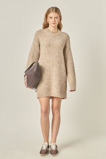 ENGLISH FACTORY - Cozy Round Sweater Dress - DRESSES available at Objectrare