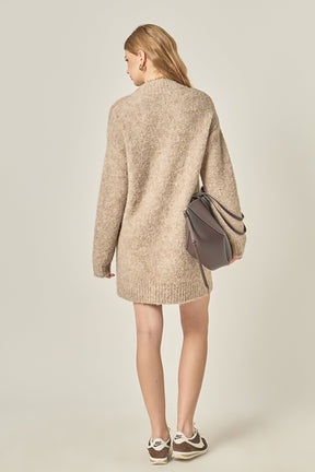 ENGLISH FACTORY - Cozy Round Sweater Dress - DRESSES available at Objectrare