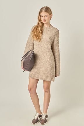 ENGLISH FACTORY - Cozy Round Sweater Dress - DRESSES available at Objectrare