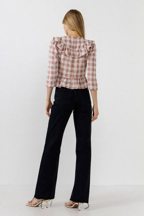 ENGLISH FACTORY - English Factory - Plaid Blouse - TOPS available at Objectrare