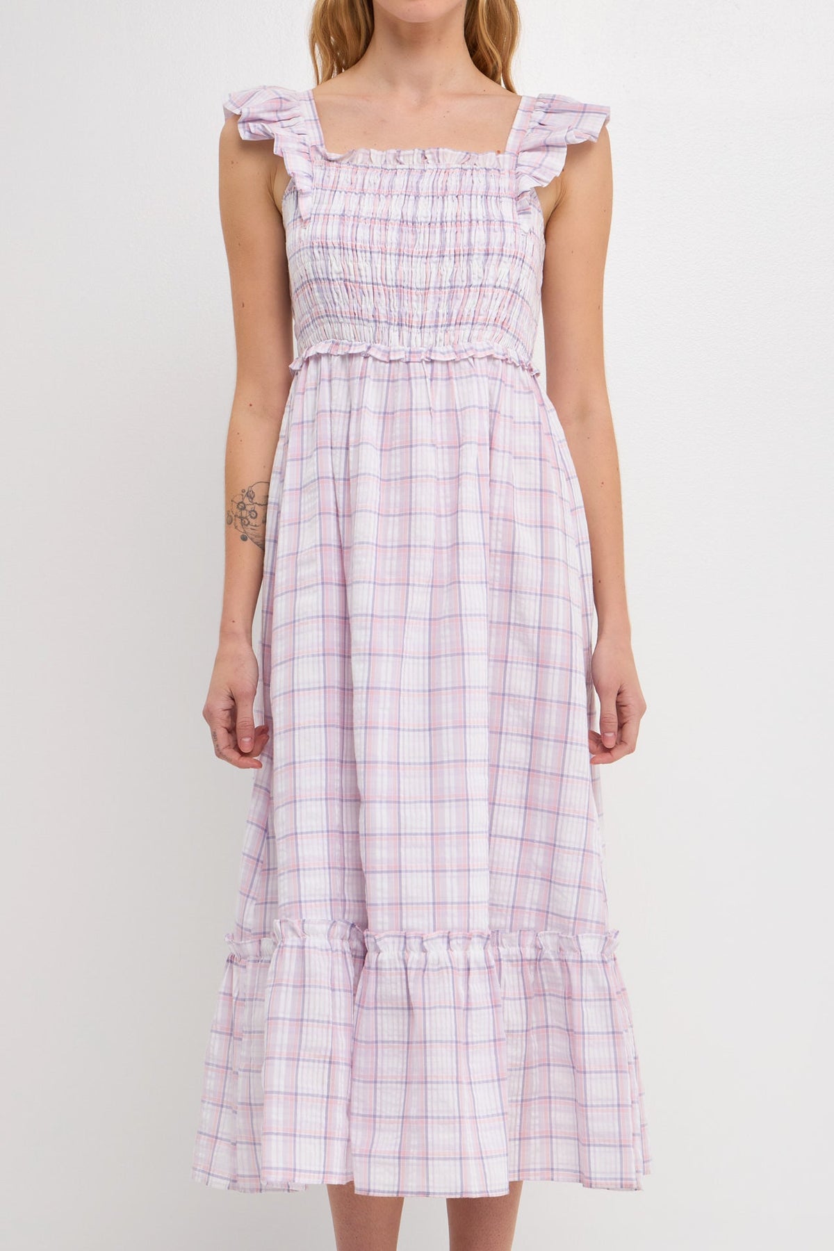 ENGLISH FACTORY - Woven Plaid Dress - DRESSES available at Objectrare