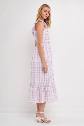 ENGLISH FACTORY - English Factory - WOMEN WOVEN PLAID DRESS - DRESSES available at Objectrare