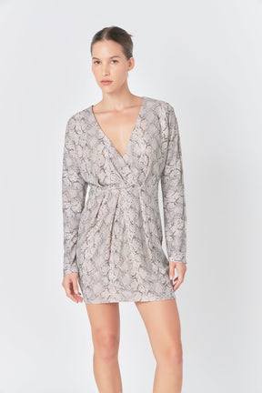 ENDLESS ROSE - Snake Skin Mini Dress - DRESSES available at Objectrare