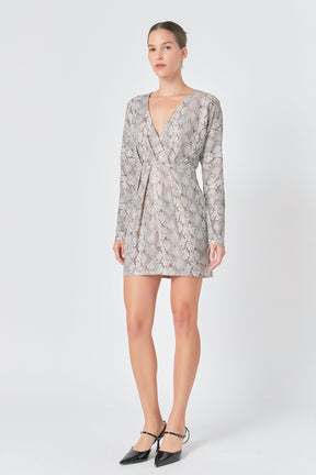 ENDLESS ROSE - Snake Skin Mini Dress - DRESSES available at Objectrare