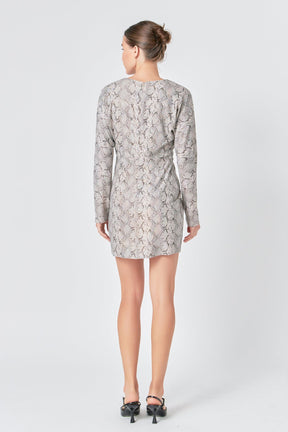 ENDLESS ROSE - Snake Skin Mini Dress - DRESSES available at Objectrare