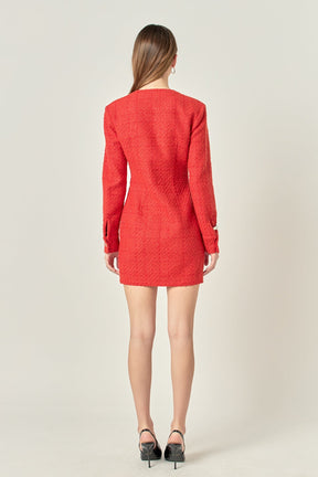 ENDLESS ROSE - Textured Button Down Dress - DRESSES available at Objectrare