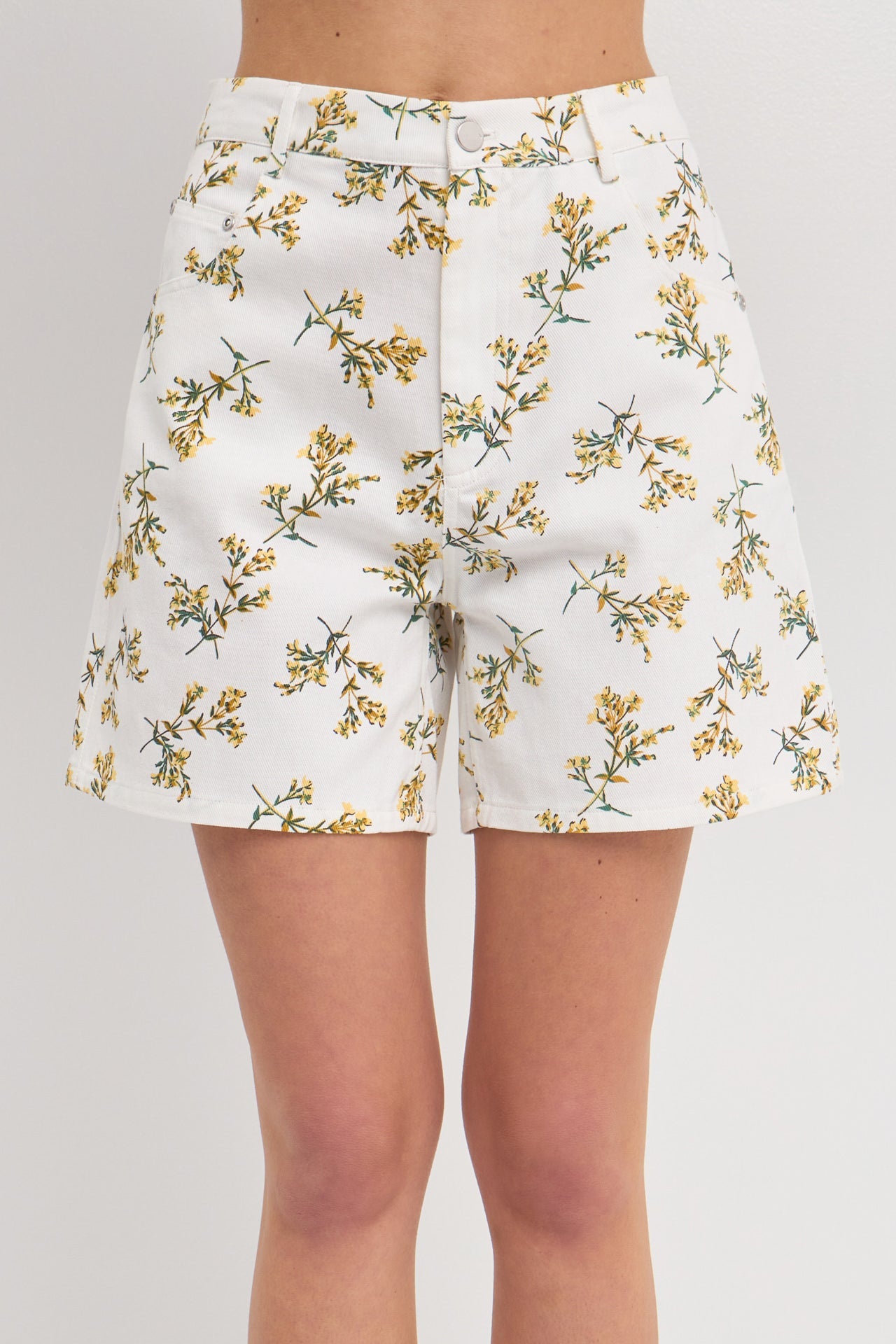 ENGLISH FACTORY - Floral Print Shorts - SHORTS available at Objectrare