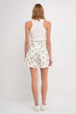 ENGLISH FACTORY - Floral Print Shorts - SHORTS available at Objectrare