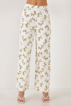 ENGLISH FACTORY - English Factory - Floral Straight Leg Pants - PANTS available at Objectrare